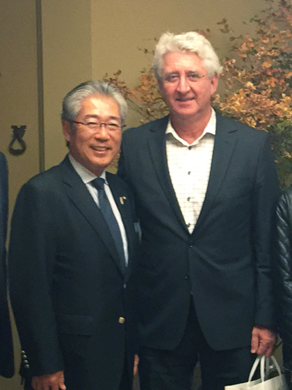 Tsunekazu Takeda JOK och Stefan Lindeberg SOK. Foto: JOK
