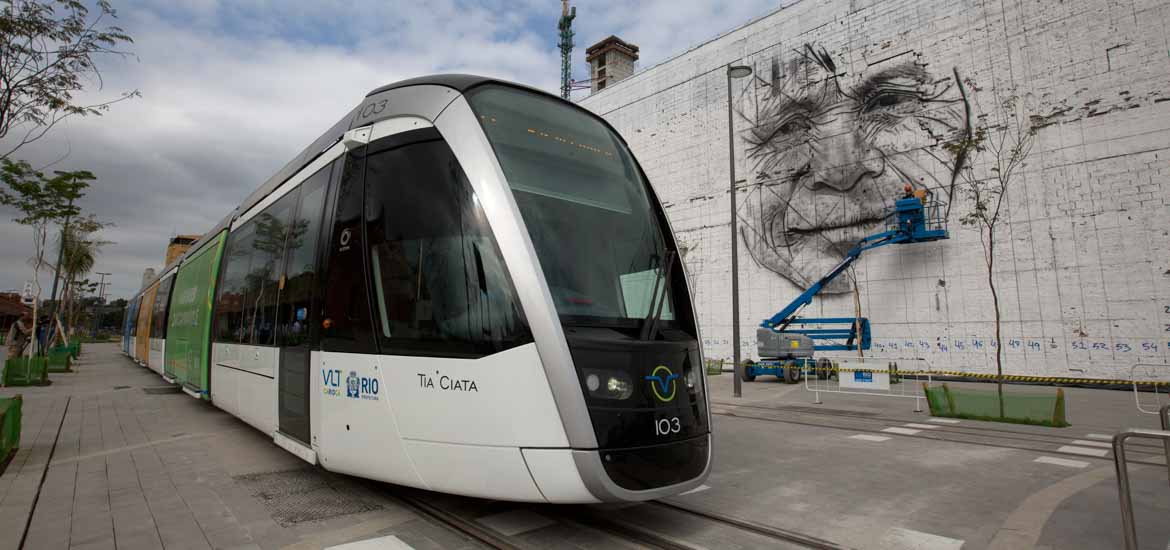 En av Rios snabbspårvagnar. Foto: TT