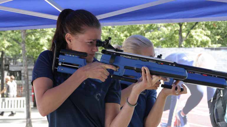 Nathalie Larsson under Olympic Day i Kungsträdgården 2016. Foto: SOK