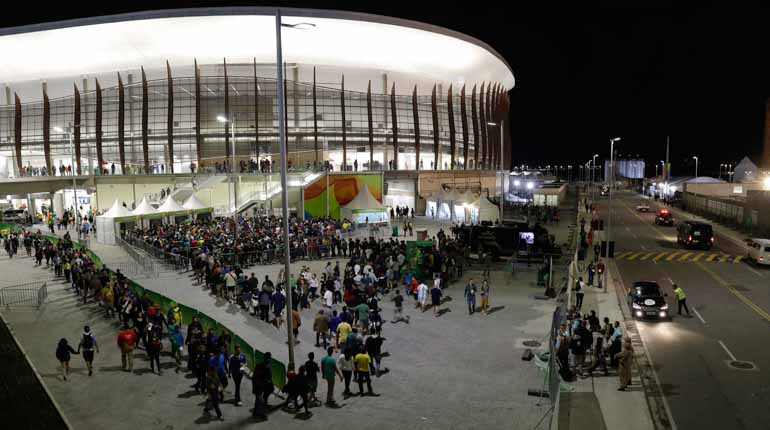 Basketarenan under Rio 2016. Foto: TT